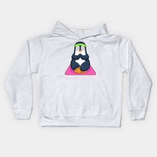 Penguin Yoga Fitness Meditation Kids Hoodie